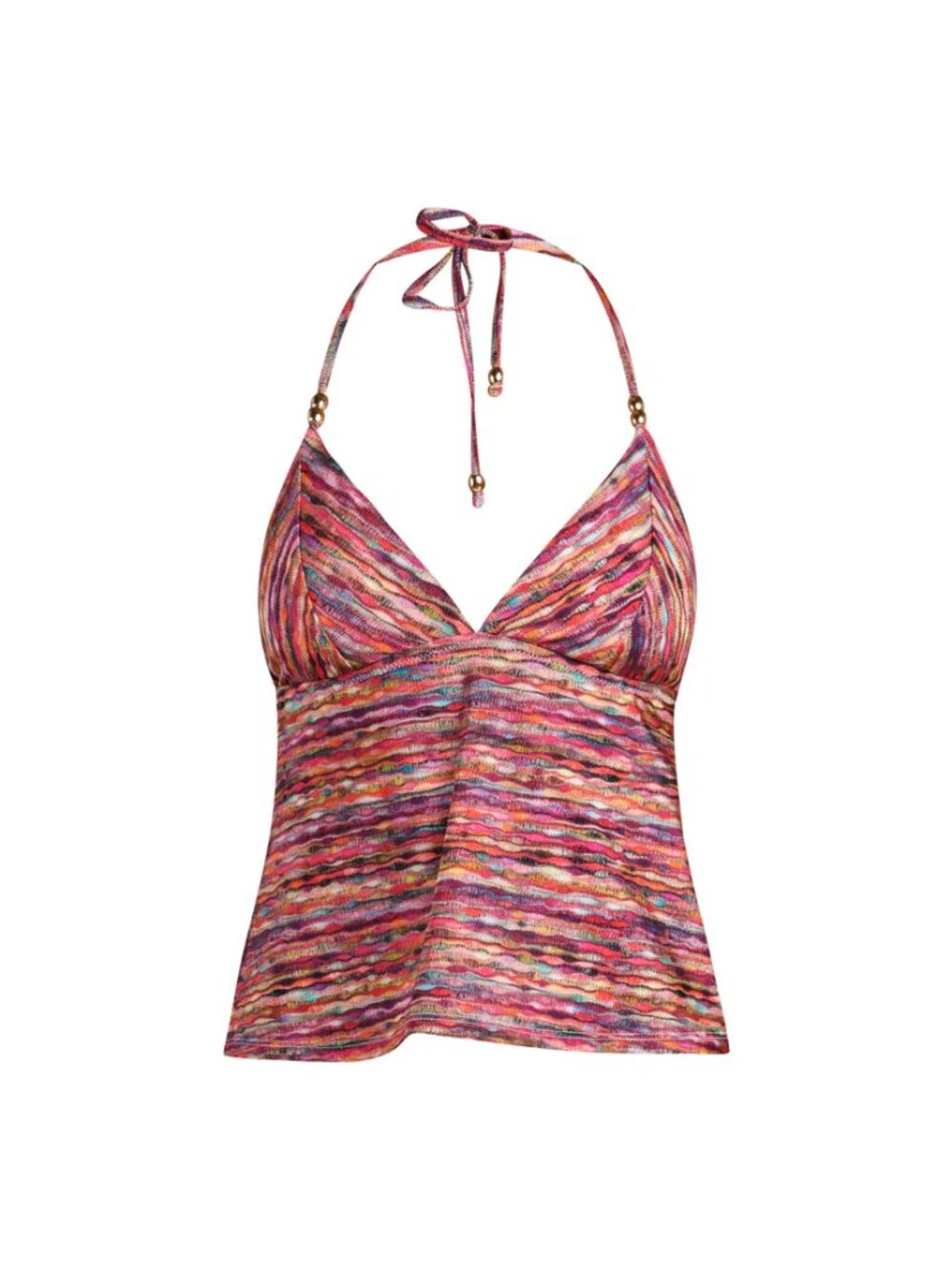 Sunshine 79 Shimmer Ripple Halter Midkini Top size 8